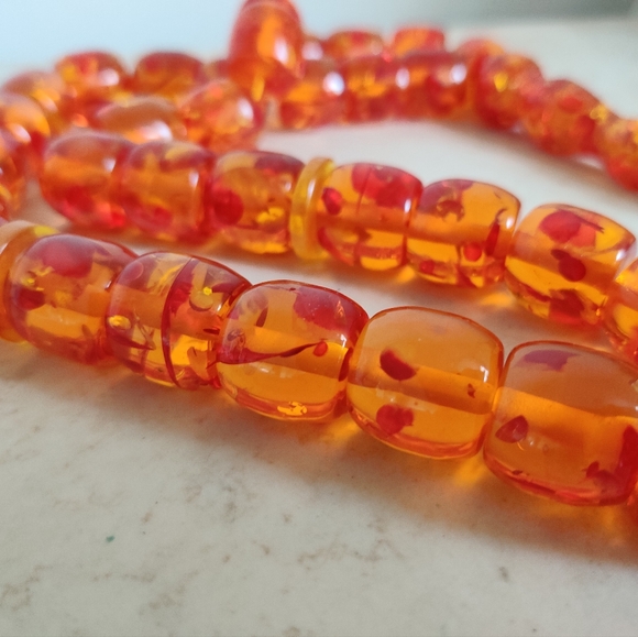 Vintage Gigantic Tasbih Lucite Faux Amber Islamic Prayer Beads - Picture 2 of 14